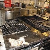 Feuer in der Wirtshausküche