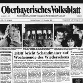 So berichtete unsere Zeitung vom Ende der Berliner Mauer
