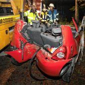 Schwerer Unfall bei Regennässe