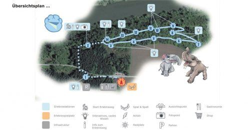 Der Ur-Erlebnisweg im Wald bei Ebing mit 14 Stationen und einem großen Spielplatz soll 5000 bis 10000 Besucher im Jahr anlocken. Eine Gastronomie ist bereits vorhanden. Foto  Pronatour