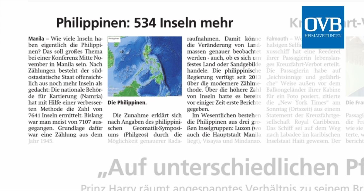 Philippinen: 534 Inseln mehr - OVB Heimatzeitungen