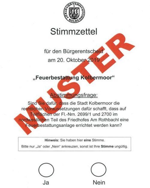 So sieht der Stimmzettel für den Bürgerentscheid aus.
