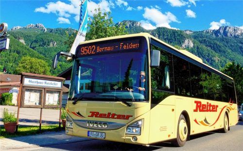 Die Busse der Linie RVO 9502  fahren in den Sommermonaten weiterhin nach Tirol in Österreich. Foto re