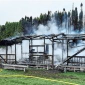 Kiosk brennt komplett ab