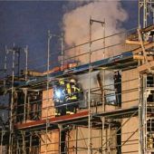 Brand in Baustelle