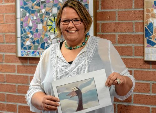 Carola Vodermaier (44) ist seit gestern offiziell die Leiterin der Adolf-Rasp-Schule. Übrigens: Schon als Mädchen spielte sie am liebsten Schule. Foto Thomae