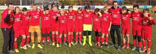 Die D-Junioren des TSV 1860 Rosenheim führen die Bezirksoberliga nach der Hinrunde an.