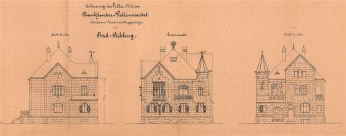 Ein Zeitdokument: Planzeichnungen für die Villa „Siegfried“ an der Meggendorferstraße in Bad Aibling. Fotos  Archiv Heimatmuseum (2)/re