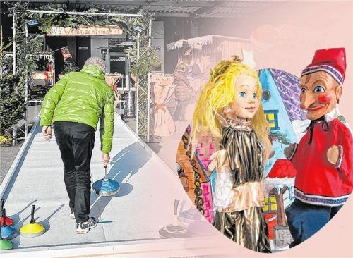 Eine Runde auf der Eisstockbahn, ein Besuch bei „Drinki Dranki“ oder beim Kasperltheater – am zweiten Adventssamstag geht es vor dem OVB-Druckzentrum richtig rund.