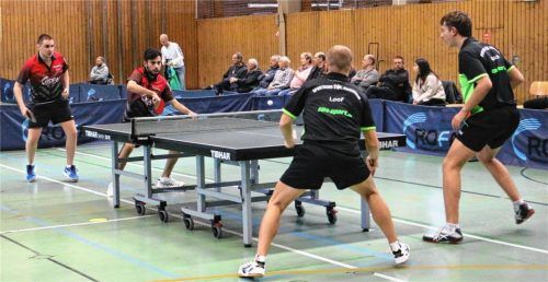 Manuel Buchner und Berkay Önder brachten die Gastgeber durch einen 3:1-Doppelsieg gegen das SBR-Duo Loof/Dütsch mit 2:1 in Führung.Foto Erlich