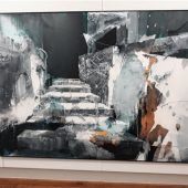 Buchstäblich Schritt für Schritt nähert sich der Betrachter dem Kunstwerk