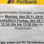 Die Post macht Pause