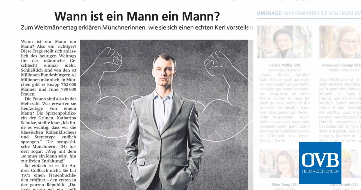Wann Ist Ein Mann Ein Mann Ovb Heimatzeitungen