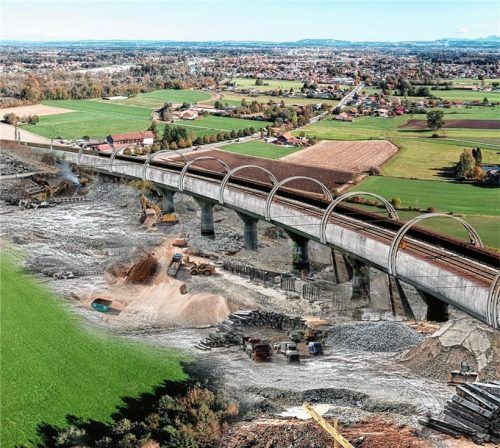 Wie der Brenner-Nordzulauf die Landschaft zerschneiden könnte, hat die Kolbermoorer Bürgerinitiative in einer Animation veranschaulicht. Foto  RE