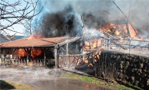 140 Feuerwehrleute, 20 Kräfte des THW und 25 Rettungsdienstkräfte halfen in Dösdorf zusammen, um den Brand zu bekämpfen. Foto Reisner