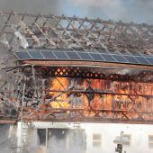 Bauernhof in Schutt und Asche