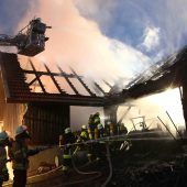 Bauernhof in Flammen