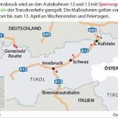 Winter-Fahrverbote in Tirol ab Samstag