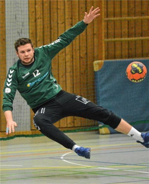 Bruckmühls Torwart Tobias Mühleisen zeigte eine starke Leistung.Foto Fischer