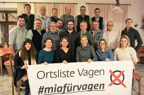 Das sind die Kandidaten der Ortsliste Vagen. Foto Wolf
