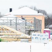 Die Baustelle im Winter