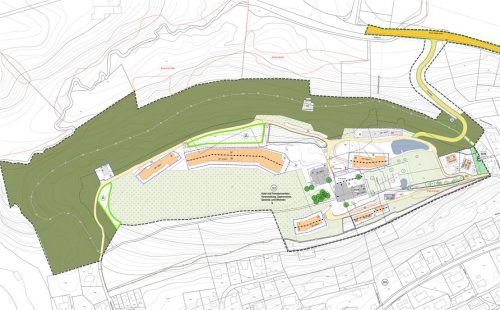Der Planungsentwurf für das Bauvorhaben auf dem Areal von Gut Hitzelsberg in Bernau. Gemeinde/Herecon