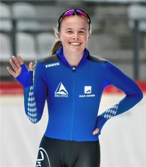 Die 17-jährige Eisschnellläuferin Anna Ostlender vom DEC Inzell hat einen genauen Plan, wie sie ihre sportliche Zukunft gestalten will. Foto  Wukits