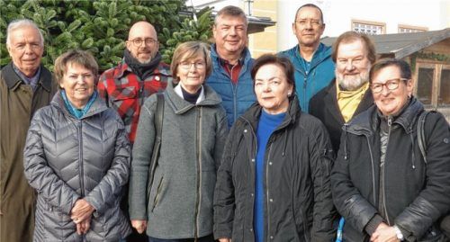 Die Rimstinger SPD-Kandidaten für die Gemeinderatswahl 2020 mit Listenführer und Gemeinderat Thomas Friedrich (Zweite Reihe Mitte). Kristian Weinzierl fehlt. Foto Thümmler