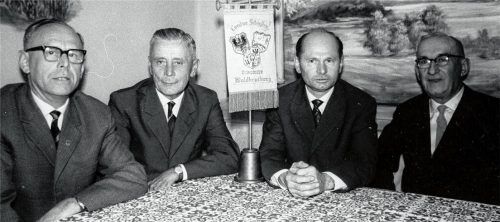 Die Vorsitzenden der Landsmannschaft Schlesien: Günther Schubert (1958 bis 1961 und 1967 bis 1970), Eitel Hagen (1954 bis 1957), Paul Janik (1964 bis 1967) und Reinhold Hoffmann (1957 bis 1958 und 1961 bis 1964).Foto Ertelt