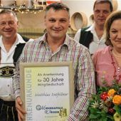 30 Jahre Treue zur Musikapelle Wössen ausgezeichnet