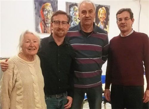 Die Vorstandschaft des AfD-Ortsverbands Bad Aibling-Mangfalltal (von links): Schriftführerin Karin Stöttner-Lüdtke, Schatzmeister Andreas Winhart, Vorsitzender Rainer Vieregg und stellvertretender Vorsitzender Roland Zeddies. Foto  re