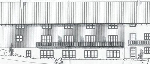 Eine Skizze des geplanten Neubaus in Zacking.Foto Thümmler