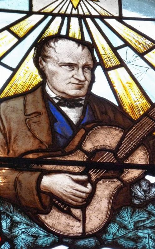 Gruber-Glasfenster in der Stille-Nacht-Kapelle Oberndorf. Fotos bernd kregel