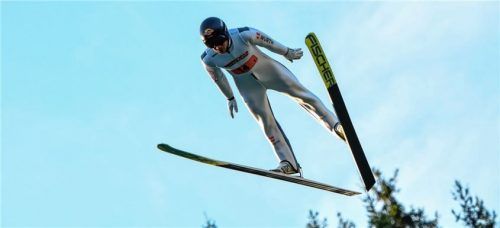 Jakob Lange zeigte in Park City sowohl auf der Schanze wie auch in der Loipe groß auf und holte sich in allen drei Continental-Cup-Wettkämpfen überlegen den Sieg. Foto  Schaefer