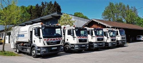 Reinigungsfahrzeuge auf dem Werksgelände in Rosenheim-Hohenofen.Foto mrs
