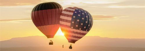 Symbolträchtig: die Highline zwischen den beiden Heißluftballonen über dem Monument Valley in den USA.Fotos One Inch Dreams