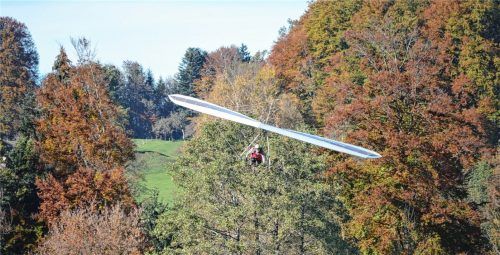 Vom Himmel hoch: Willi Dirmhirn in seinem Flugrevier an der Hochries. Foto privat