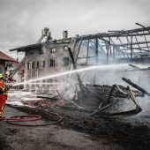 Historisches Haus Raub der Flammen