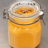 Passierte Fischsuppe mit Sauce Rouille