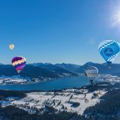 Drei Generationen in einem Ballon