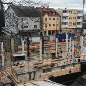 So geht der Bau des Wohn- und Geschäftshauses in der Rosenheimer Straße voran