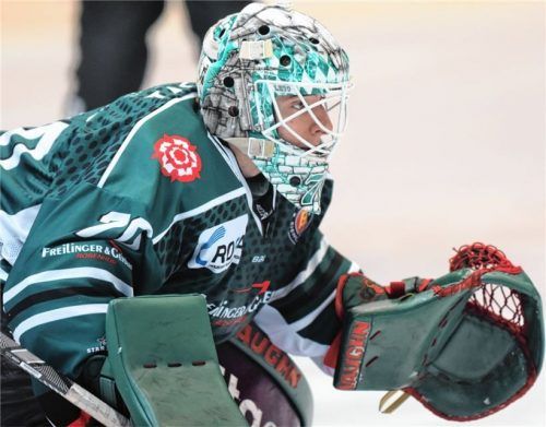 Blieb das erste Mal in dieser Saison ohne Gegentor: Starbulls-Keeper Luca Endres beim 4:0-Sieg gegen Regensburg. Foto  Ziegler