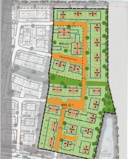 Der Bebauungsplanentwurf für das neue Wohngebiet Oberndorf Ost Teil B. Foto Gemeinde Haag