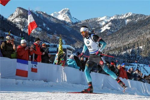 Der Franzose Martin Fourcade zählt auch 2020 wieder zu den großen Favoriten beim Weltcup in Ruhpolding, der am Mittwoch beginnt. Foto  Weitz