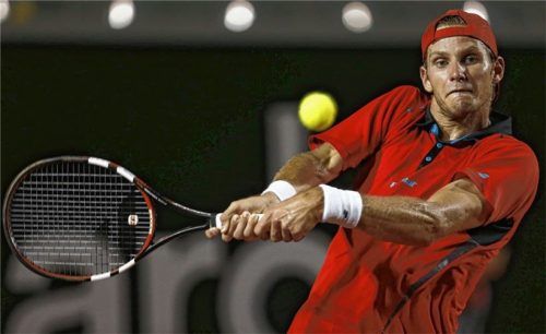 Der hochaufgeschossene Blaz Rola gehört dem slowenischen Daviscup-Team an.Fotos dpa