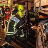 Feuerwehren Ruhpolding und Eisenärzt: Training für den Ernstfall