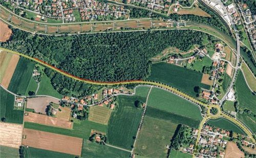 Entlang der Staatsstraße starten die Baumfällarbeiten am Montag. Wegen der Arbeiten wird es eine Geschwindigkeitsbegrenzung und kurze Ampelabschnitte geben. Foto re