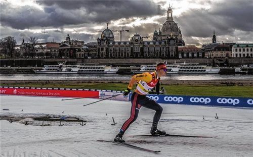 Flotter Lauf vor beeindruckender Kulisse: Anian Sossau vom SC Eisenärzt gab beim Sprint-Weltcup in Dresden sein Debüt auf der höchsten Wettkampfebene.
