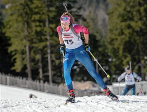 Für eines der herausragenden Ergebnisse sorgte Lena Hartl vom SC Vachendorf. Sie gewann in der AK18/19 den Sprint mit zwei Schießfehlern. Foto Wukits