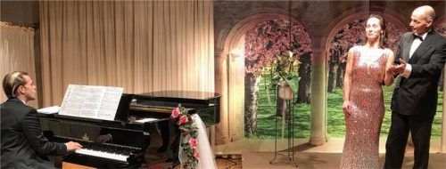 Harmonierten im Herzoglichen Kasten prächtig: (von links) Pianist Florian Markel, Sopranistin Leona Kellerbauer und Tenor Stefan Kellerbauer.Foto Baumgartner